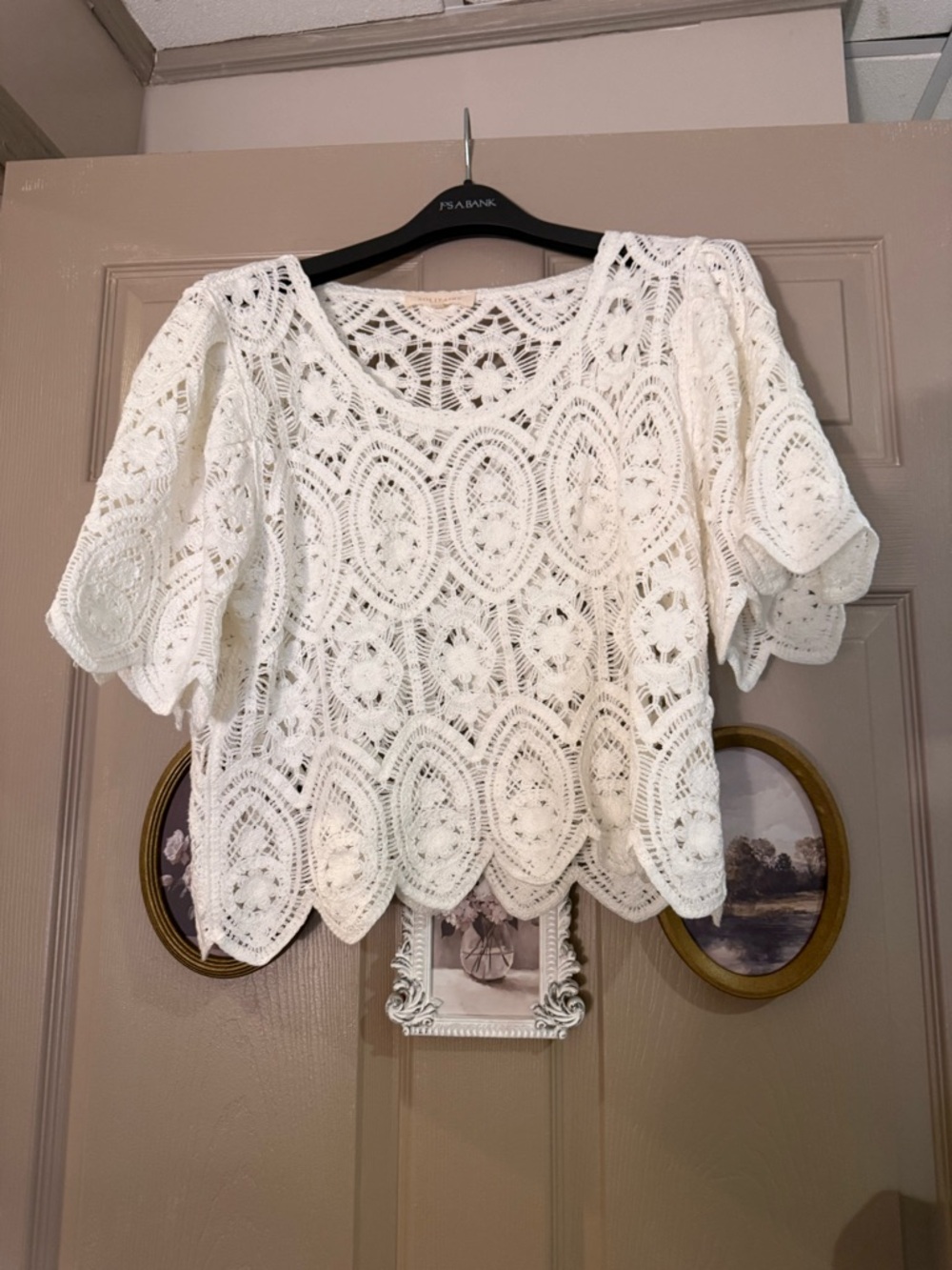 Solitaire Ivory Crochet Lace Blouse